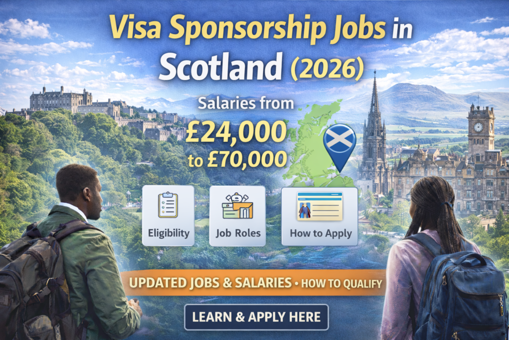 In-Demand Visa Sponsorship Jobs in Scotland (2026): Earn £24,000–£70,000